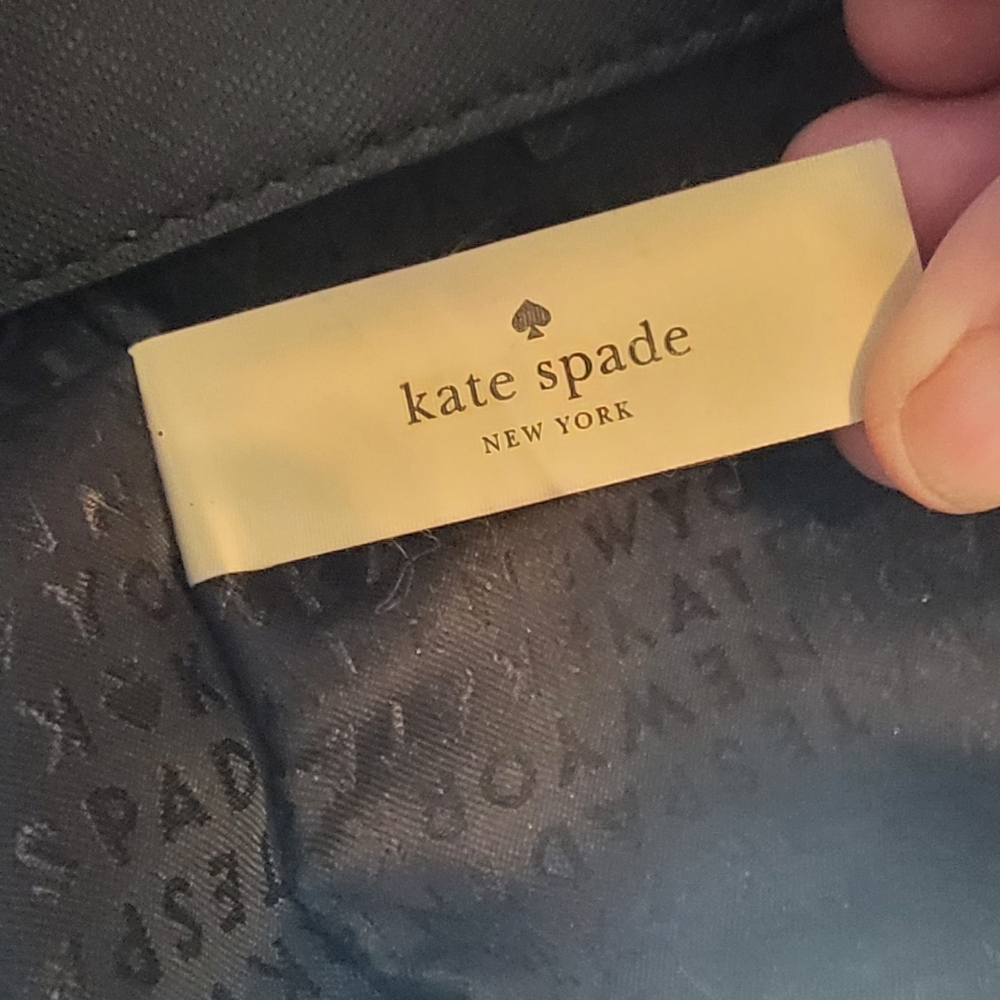 Kate Spade Laurel Way Jeweled Large Hadlee Black Leather Bag 11.5"‎ X 10" EUC - Picture 11 of 16
